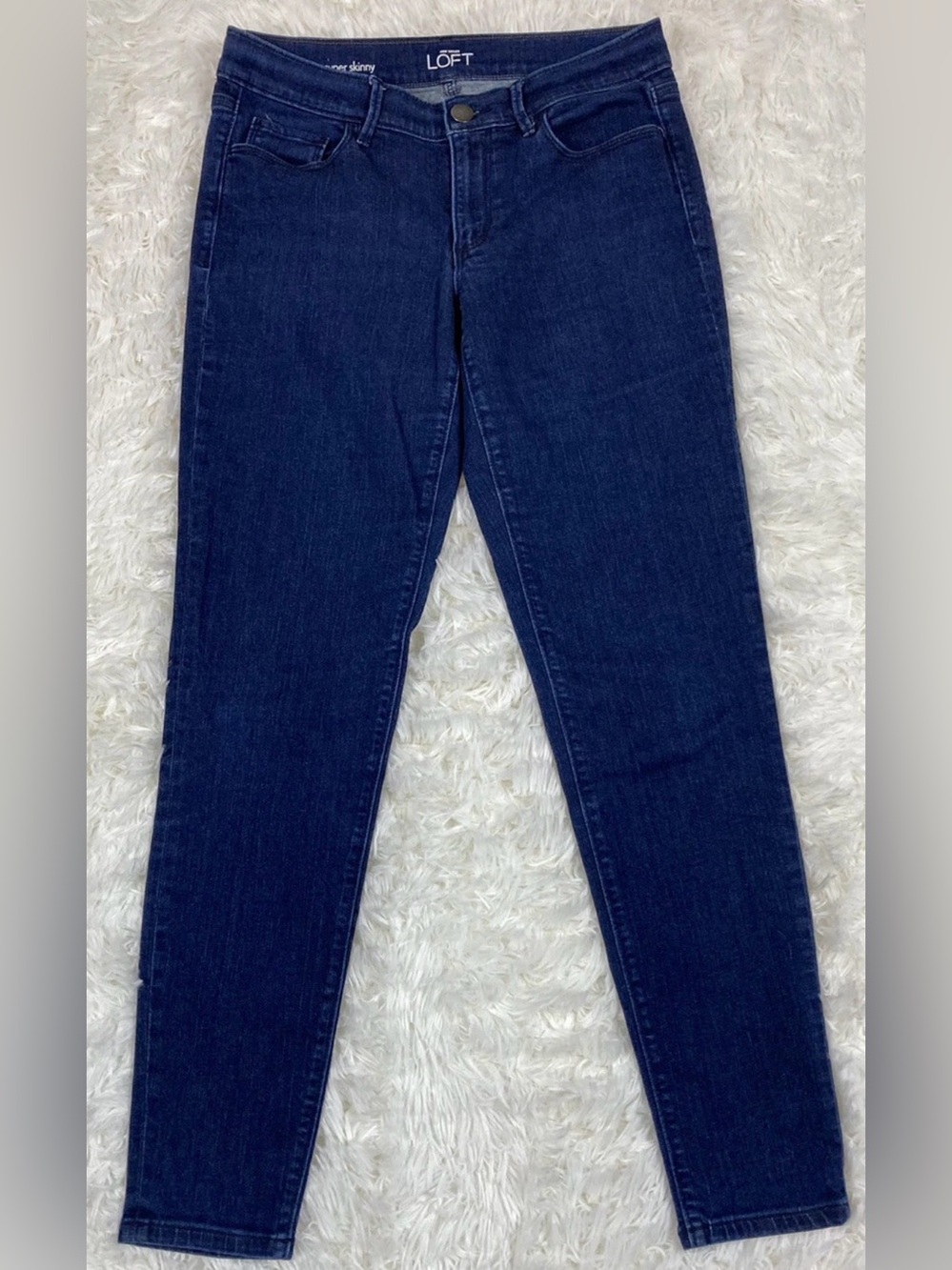 Ann Taylor Loft size 28/6 Super Skinny Dark Wash Blue Jeans Womens